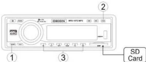 ORION RPD-187C MP3 SD Card