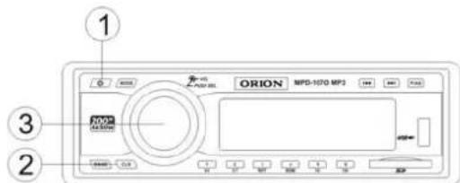 1 2 3 ORION MPD-1070 MP3 OFF OFF OFF OFF OFF