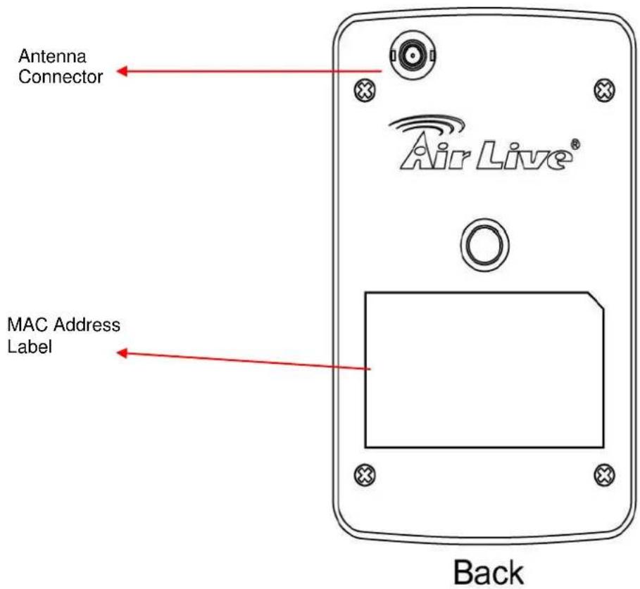 Antenna Connector Air Live® MAC Address Label Back