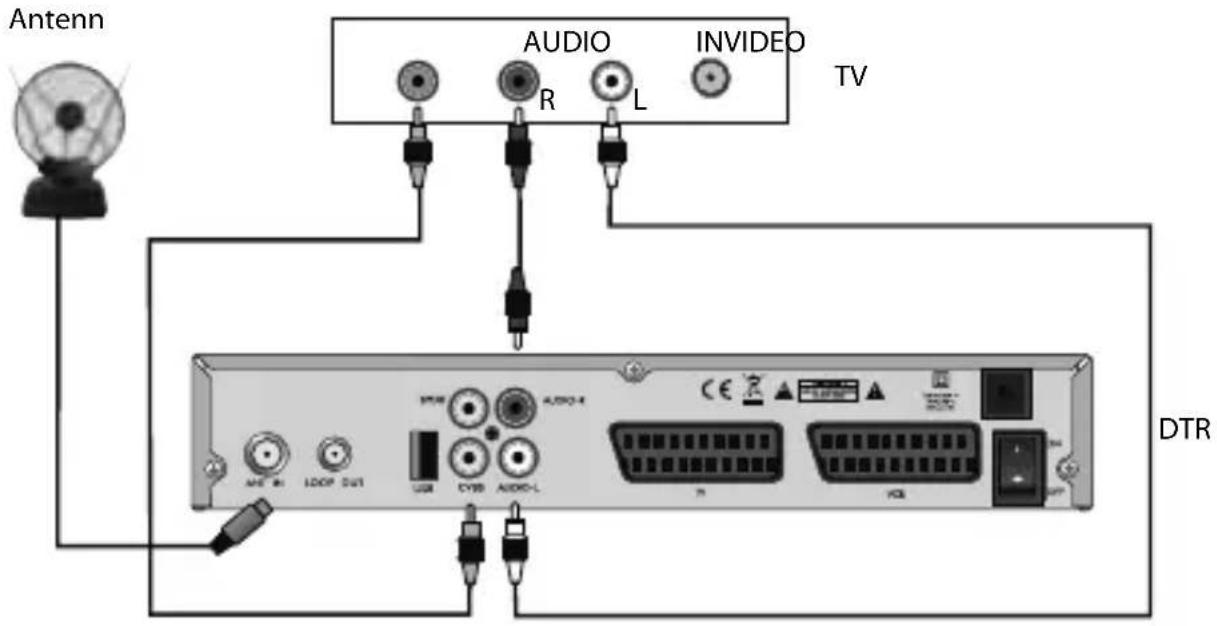 Antenn AUDIO R L INVIDEO TV DTR