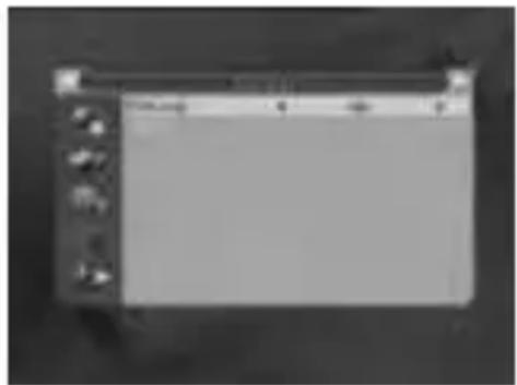 Computer monitor with control panel and status bar (no visible text or symbols)
