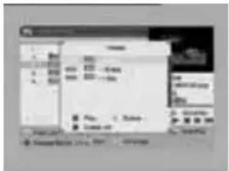 Screenshot of a software interface with menu options and file/folder settings visible