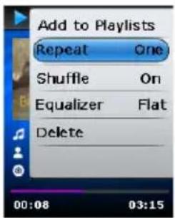 Add to Playlists Repeat One Shuffle On Equalizer Flat Delete 00:08 03:15