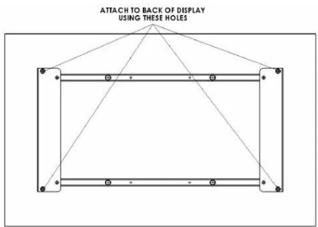 ATTACH TO BACK OF DISPLAY USING THESE HOLES