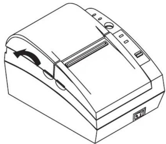 Line drawing of a portable printer with a scroll wheel and control buttons (no text or symbols)