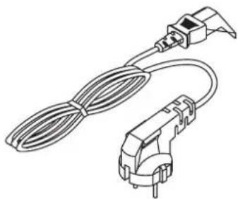Line drawing of a cable and plug assembly (no text or symbols)