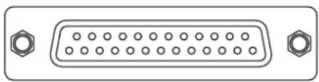 Front view of a 2.5-pin D-sub connector (no text or symbols)