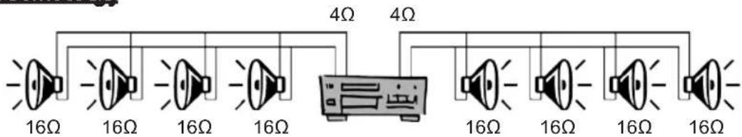 16Ω 16Ω 16Ω 16Ω 4Ω 4Ω 16Ω 16Ω 16Ω 16Ω