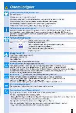 English language learning guide for 'Önemlibligier' with highlighted example sentences and example exercises.