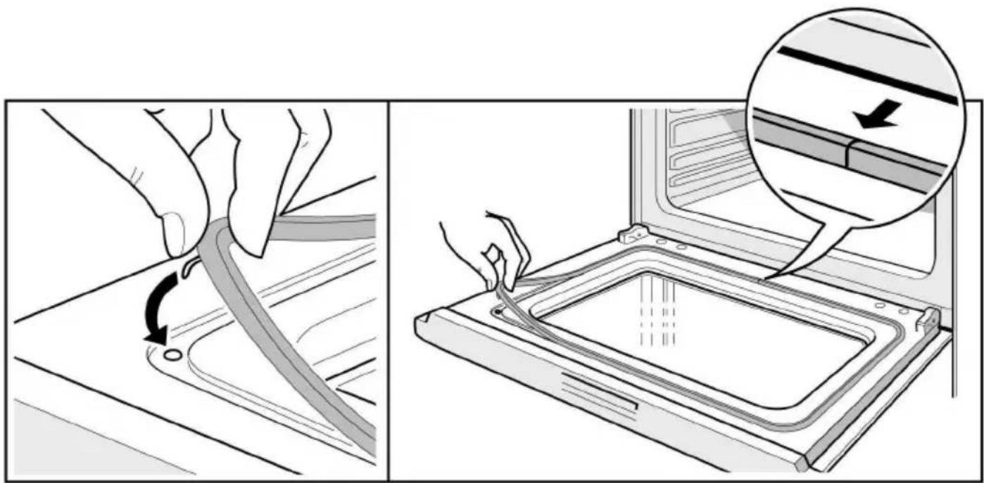 Diagram illustrating a mechanical assembly process with labeled parts and directional arrows indicating motion or movement.