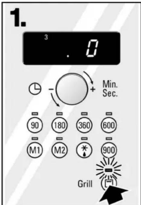 1. 3 0 - + Min. Sec. 90 180 360 600 M1 M2 * 900 Grill