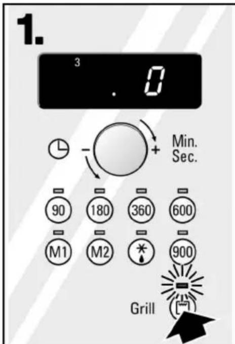 1. 3 . 0 Min. Sec. 90 180 360 600 M1 M2 * 900 Grill