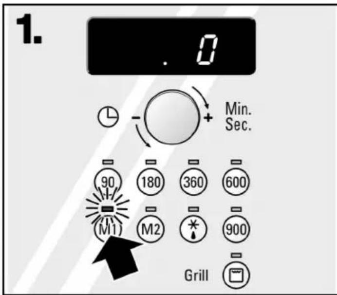 1. 0 Min. Sec. 90 180 360 600 M1 M2 Grill