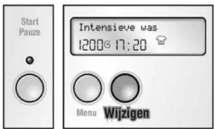 Start Pauze Intensieve was 12006 17:20 Menu Wijzigen
