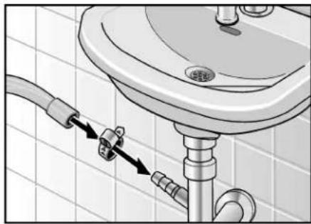 BOSCH WBB24751NL - Aansluitenvan de waterafvoerslang: - 4