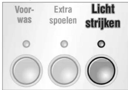 Voor- was Extra spoelen Licht strijken