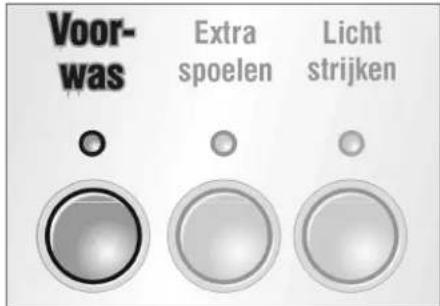 Voor- was Extra spoelen Licht strijken