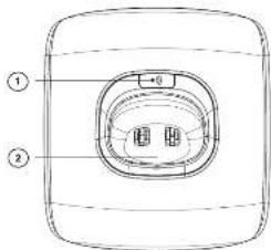 Diagram of a device with labeled parts, showing a circular component with internal structure and numbered annotations.