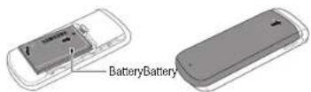 SAMSUNG SPH-E1100 - Install the SIM card and battery - 2