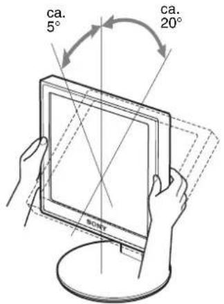 SONY SDM-S75N - Instelling 7: Pas de stand en de hoogte aan - 1