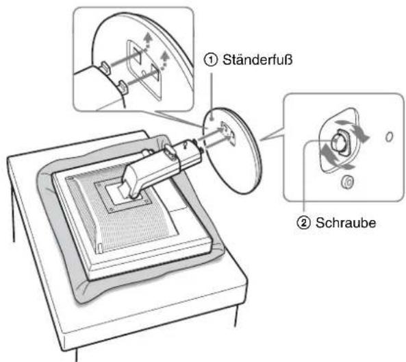① Ständerfuß ② Schraube