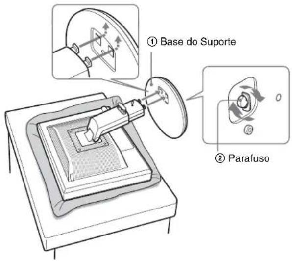 ① Base do Suporte ② Parafuso