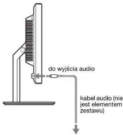 do wyjścia audio kabel audio (nie jest elementem zestawu)