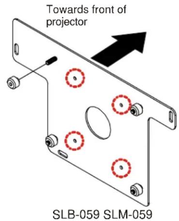 Towards front of projector SLB-059 SLM-059