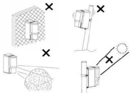 Diagram illustrating safety measures with labeled components and cross symbols indicating failure or absence.