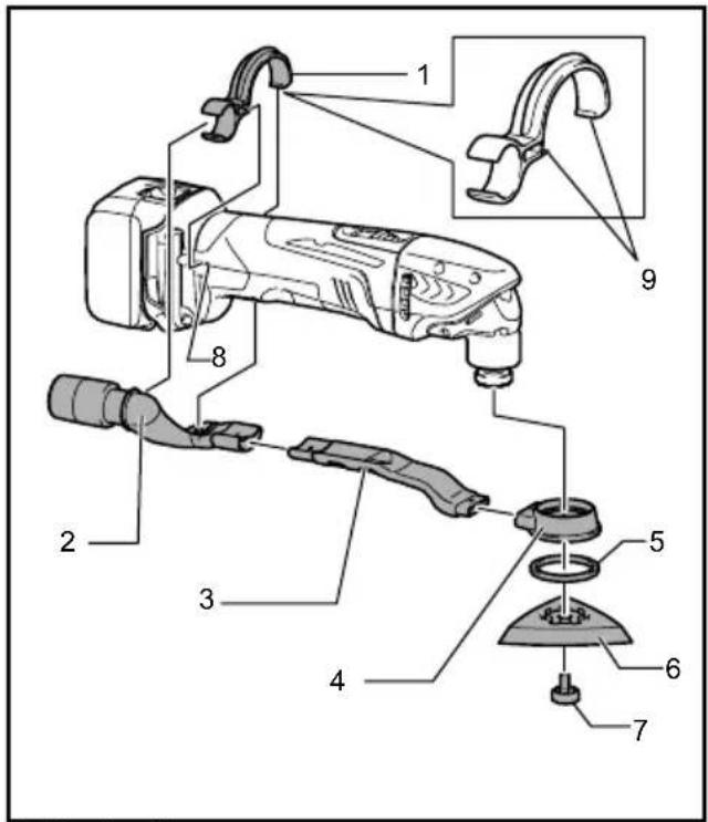 MAKITA BTM40RFE - Tolmueemaldusseadme ühendusdetail (valikuline lisatarvik) - 1