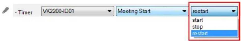 - Timer VK2200-ID01 Meeting Start restart start stop restart