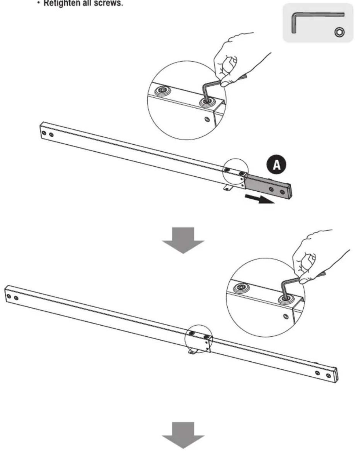 • Retighten all screws. A