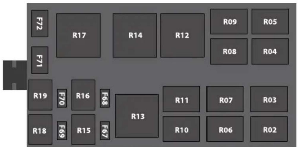 F72 R17 R14 R12 R09 R05 F71 R19 F70 R16 F68 R13 R11 R07 R03 R18 F69 R15 F67 R10 R06 R02