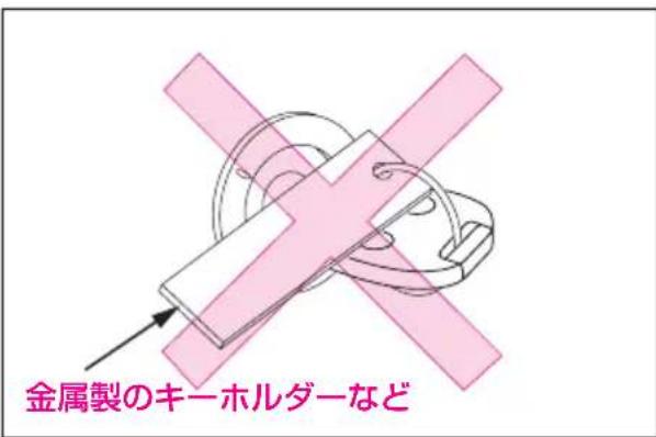 金属製のキーホルダーなど