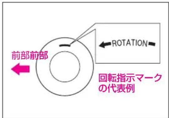 前部前部 ROTATION 回転指示マークの代表例