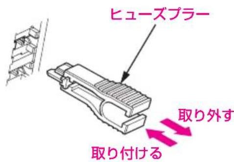 ヒューズプラー 取り外す 取り付ける