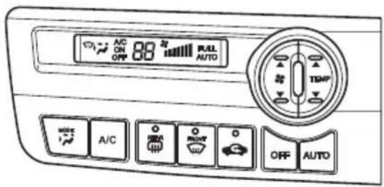 A/C ON OFF 88 FULL AUTO A/C RIGHT OFF AUTO