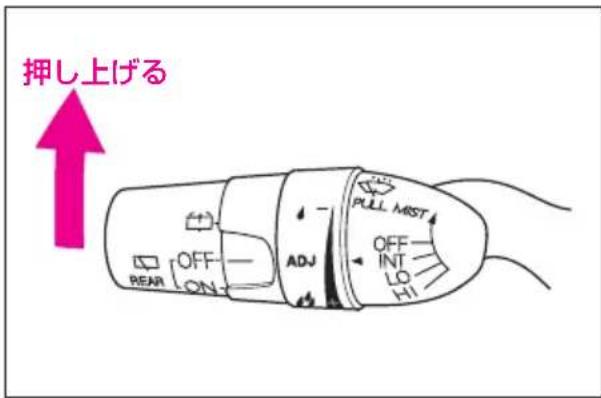 押し上げる ↑ PULL MRST OFF ADJ REAR ON OFF INT LOH HI