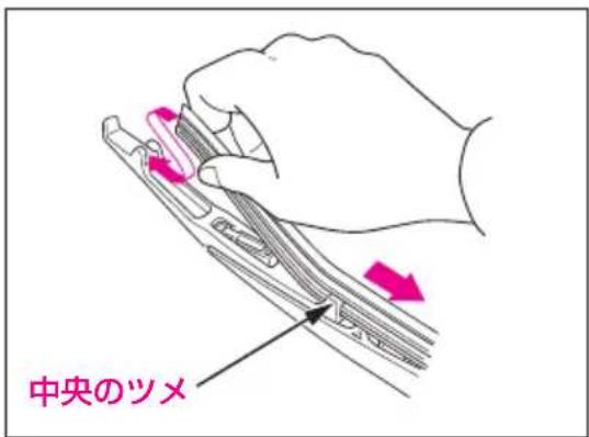 中央のツメ