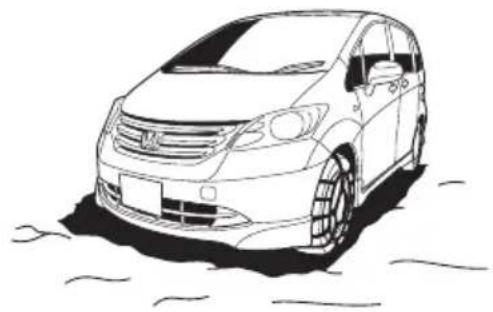 Honda Freed (2008) - 標準的なタイヤチェーンの 取り付けかた - 1
