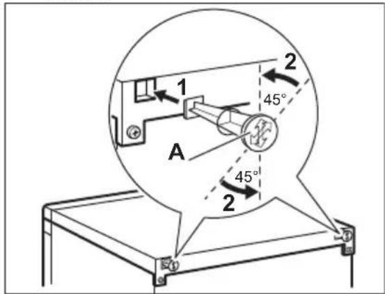1 2 45° A 2 45°