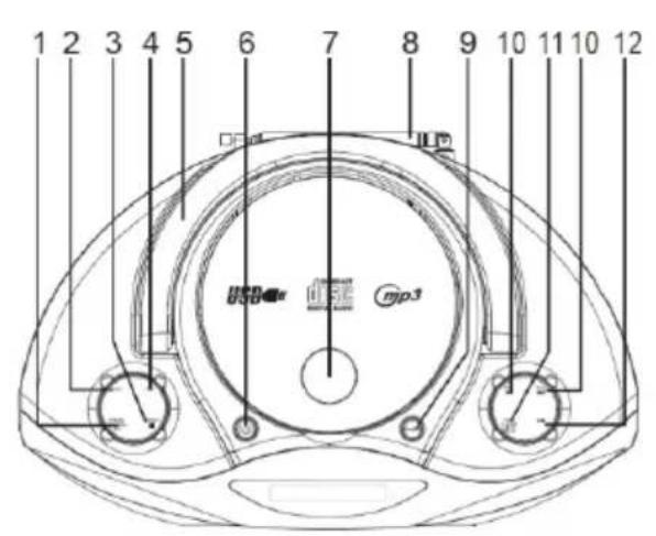 1 2 3 4 5 6 7 8 9 10 11 10 12 USB drive MP3