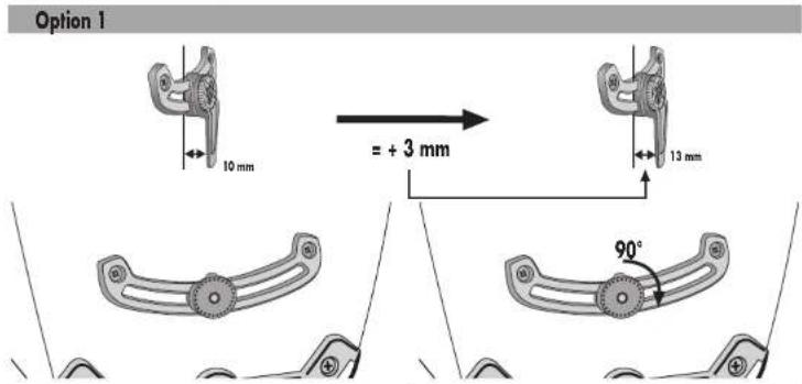 Option 1 10 mm = + 3 mm 13 mm 90°