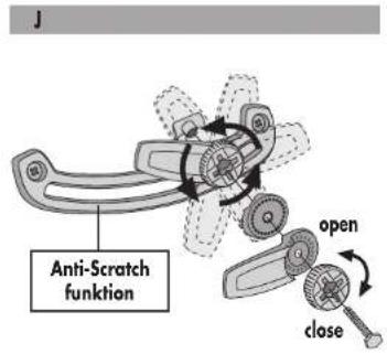 Anti-Scratch funktion open close