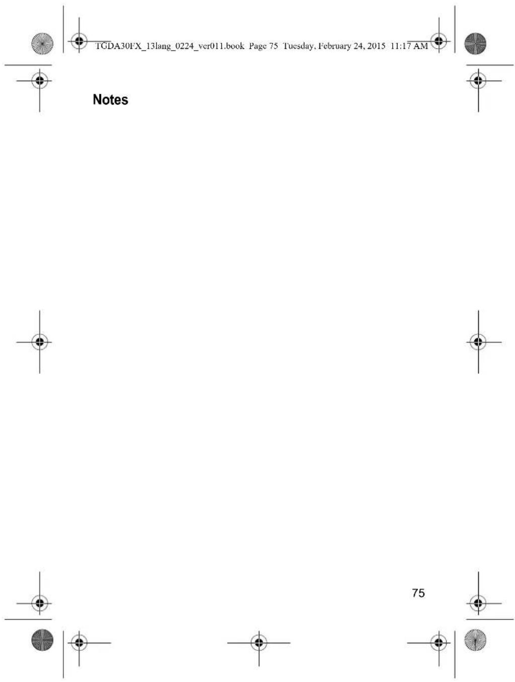 TGDA30FX_13lang_0224_ver011.book Page 75 Tuesday, February 24, 2015 11:17 AM Notes 75