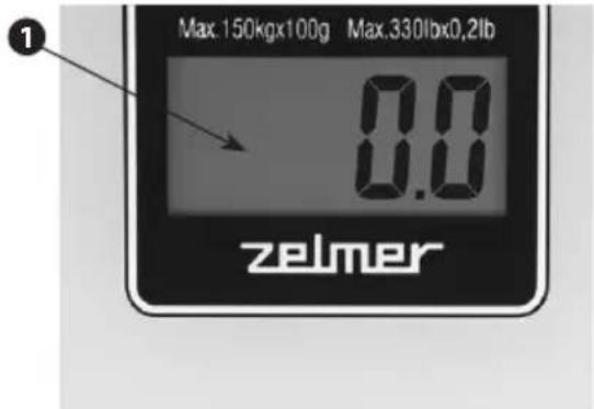 Max:150kgx100g Max:330lbx0,2lb 0.0 zelmer