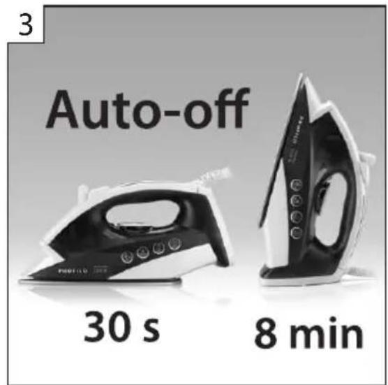 3 Auto-off 30 s 8 min