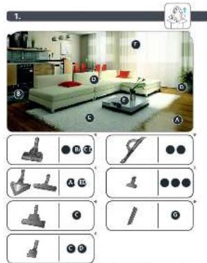 Screenshot of a home design software interface showing furniture selection and numbered item options