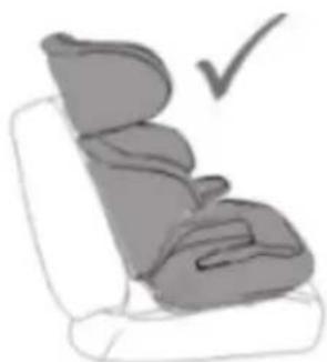 Illustration of a car seat with a checkmark indicating selection (no text or symbols present).