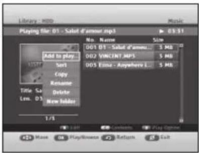 Library - WDD Music Playing file: 01 - Salut d'armour.mp3 03:51 Add to play Sort Copy Rename Delete New folder No. Name Size 001 01 - Salut d'armour... 5 MB 002 VINCENT_MPS 5 MB 003 Emission - Anywhere L... 5 MB 1/3 Edit Controls Play Options 425 Move Play/Resource Return Salt